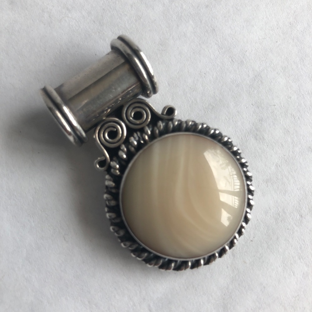 White coral silver pendant - 925 Silver